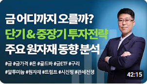 [주식] 금 어디까지 오를까? 투자전략과 주요 원자재 동향