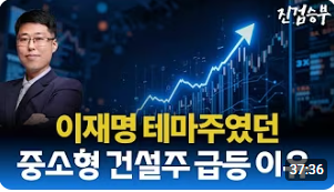 [주식] 이재명 테마주였던 중소형 건설주가 급등하는 이유