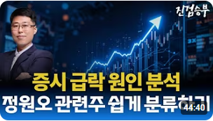 [주식] 증시 급락 원인은 미국 반도체,기술주 폭락 때문. 변동성 장세에 매집 해야 할 종목