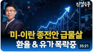 [주식] 미-이란, '종전 MOU' 근접. 코스피 폭등의 후유증