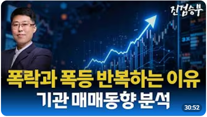 [주식] 증시를 폭등을 주도한 기관. 대형주 가격 조정에서 기간 조정으로 전환 가능성
