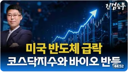 [주식] 미국 반도체주 급락. 코스닥지수와 바이오 반등
