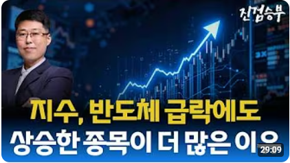 [주식] 지수, 반도체 급락에도 상승한 종목 수가 더 많은 이유.